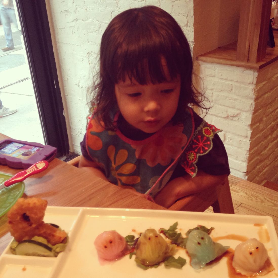 Katie considers the Pac-Man Shrimp Dumplings